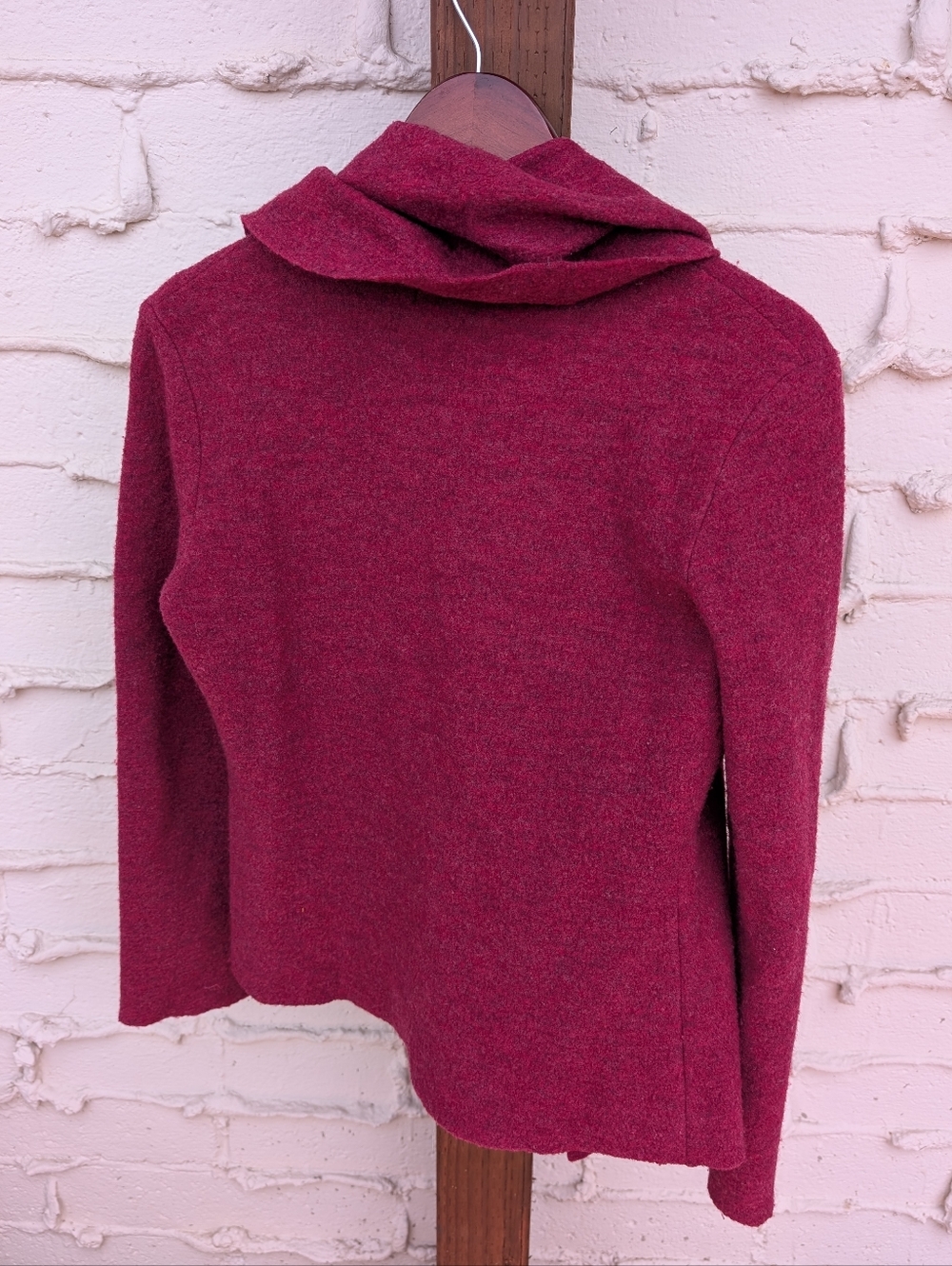 { Anthropologie } Casch By Gro Abrahamsson Boiled Wools Cardigan Sweater - Picture 6 of 8